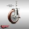 Service Caster 5 Inch 316SS Maroon Polyurethane Swivel 12mm Threaded Stem Caster with Brake SCC-SS316TS20S514-PPUB-MRN-TLB-M1215 - alternate 4